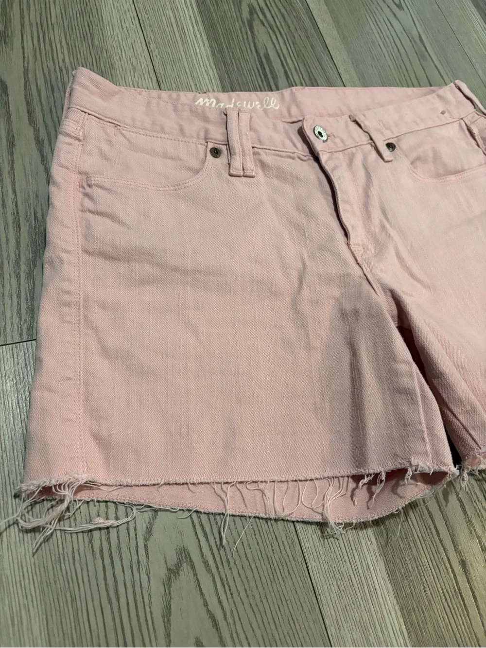 Madewell Pink Denim Shorts Size 28